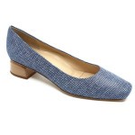 Brunate pump in blauw leder 31810